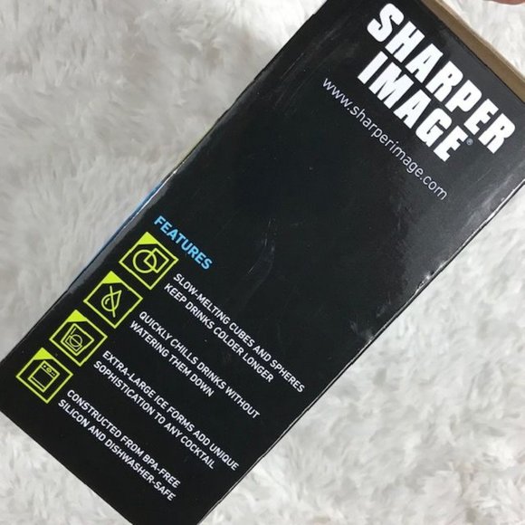 NWOT Sharper Image 2 PC XL Slow Melting Cube & Sphere Ice Molds Combo Pack - Picture 8 of 12